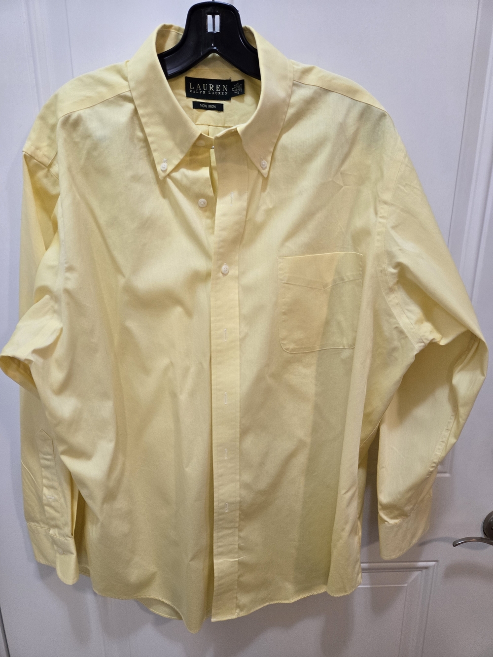 Lauren Ralph Lauren Men's Light Yellow Button-Down Oxford Shirt